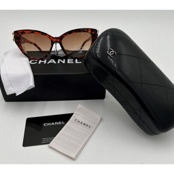 NWT-CHANEL Cat Eye Sunglasses - Tortoise